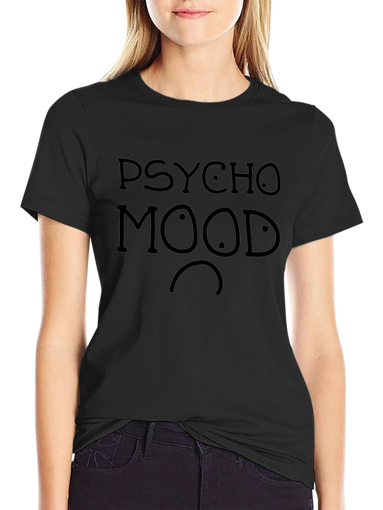 Psycho Mood Black Graphic Tee - Unisex