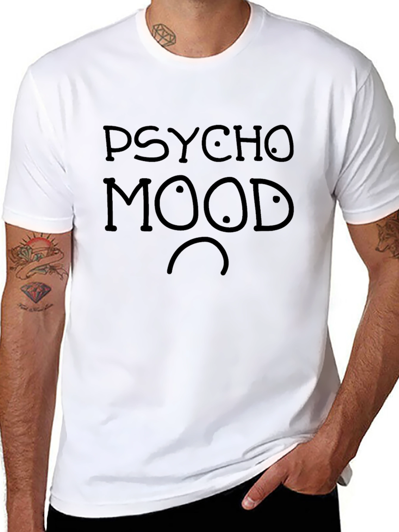 Psycho Mood Black Graphic Tee - Unisex