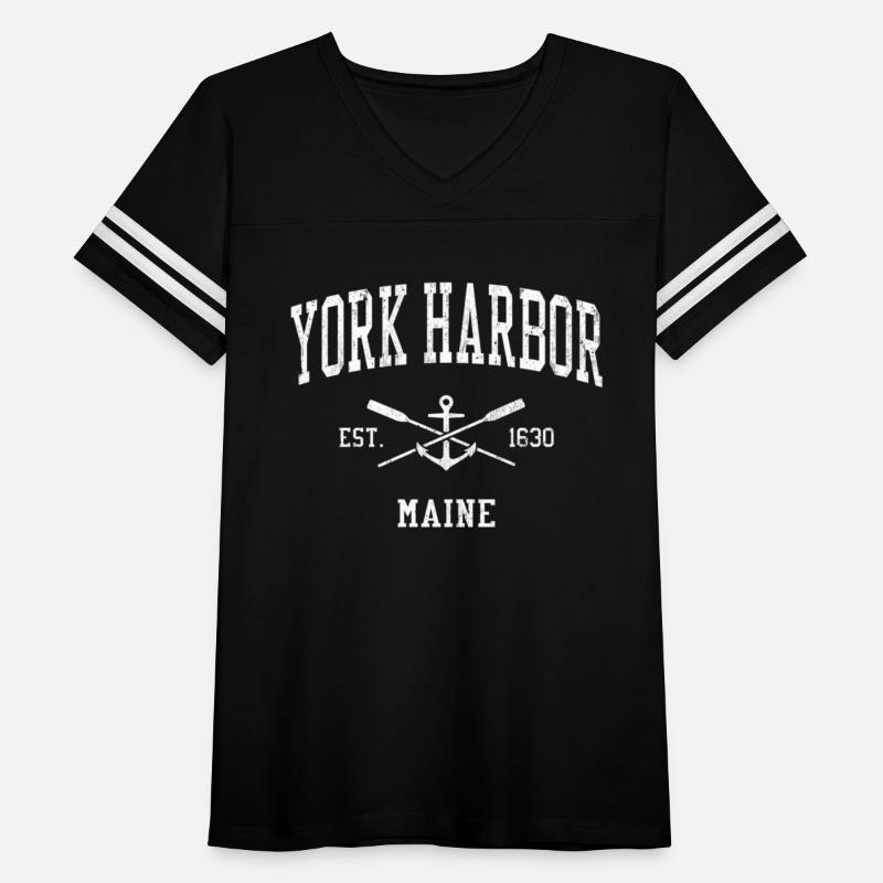 York Harbor Me Crossed Oars Boat Anchor Sports