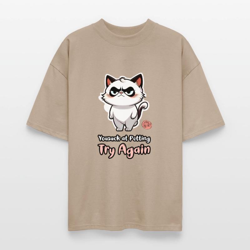 "Yousuck at Petting, Try Again." Funny Cat