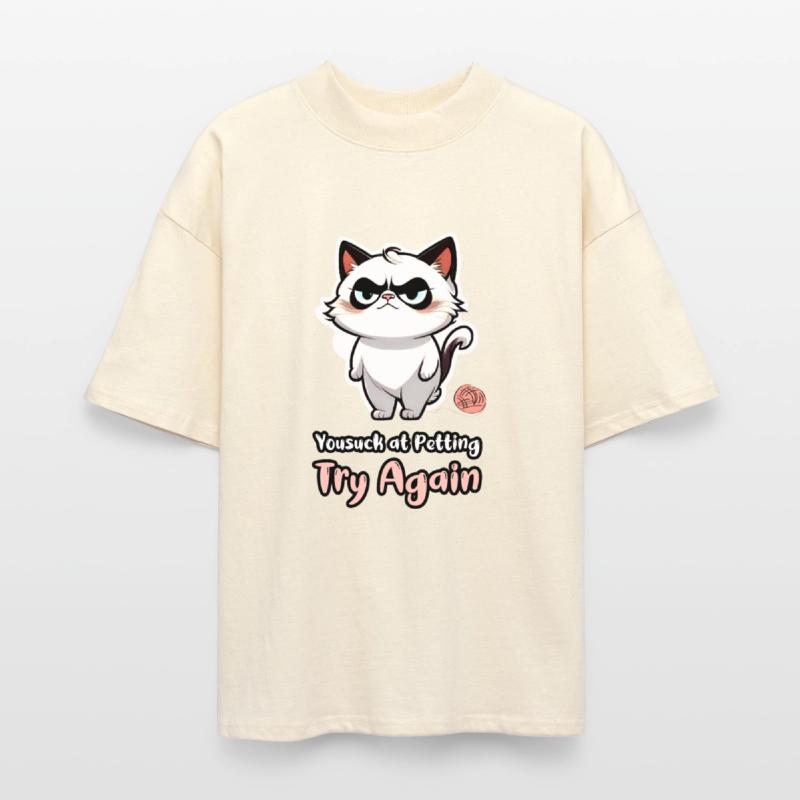 "Yousuck at Petting, Try Again." Funny Cat